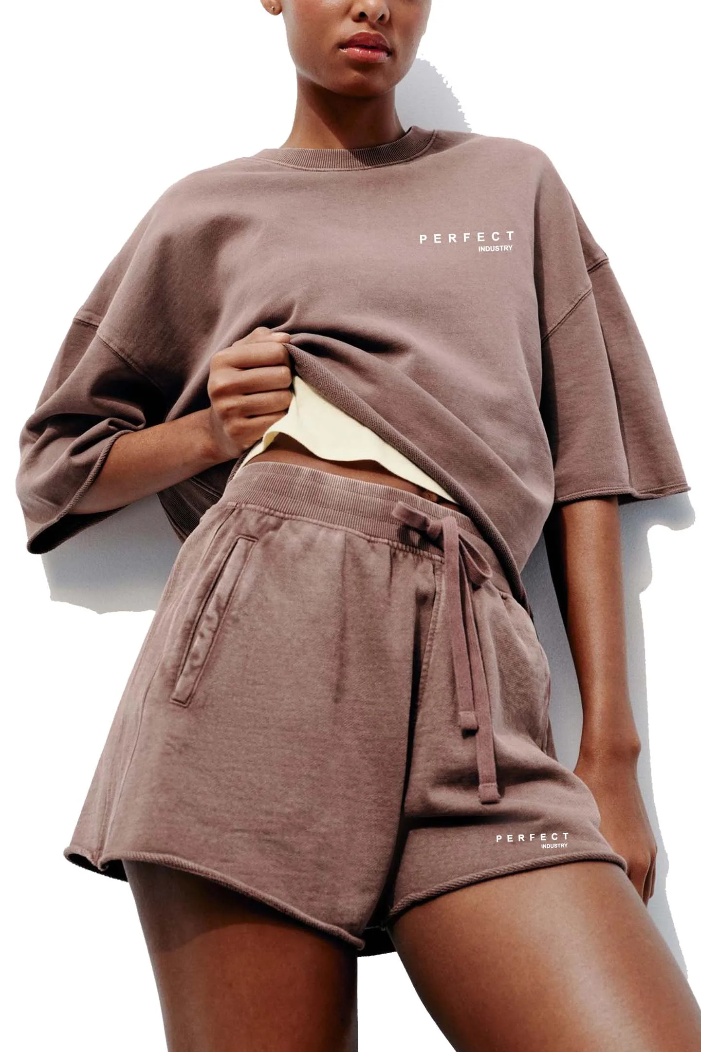 2024 New Ribbed Washed Effect Fabric Women Summer Shorts Sport Biker Shorts Pants Casual Hot Wearing Acid Wash Shorts Female