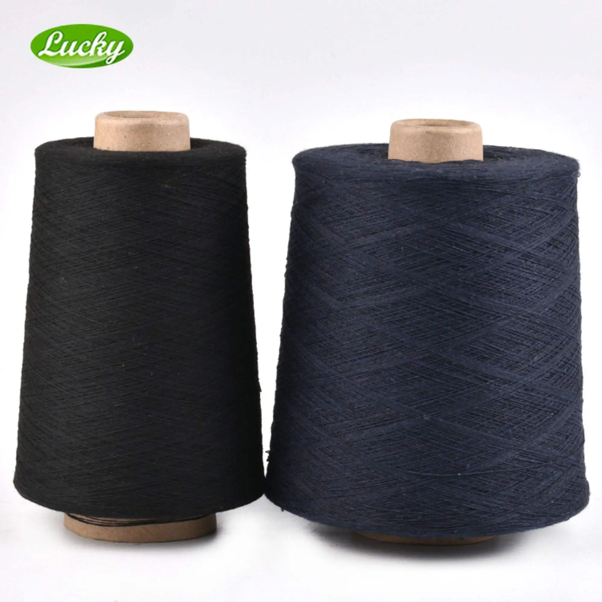High Quality light blue tc yarn Ne 22S recycled cotton blended yarn uzbekistan