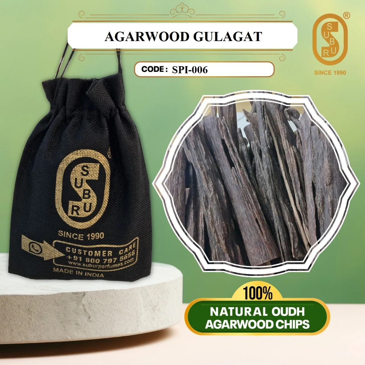 Popular 100% Pure Natural Agarwood Gulagat SPI-006 Forest Oud from Assam Personal Care Appliances