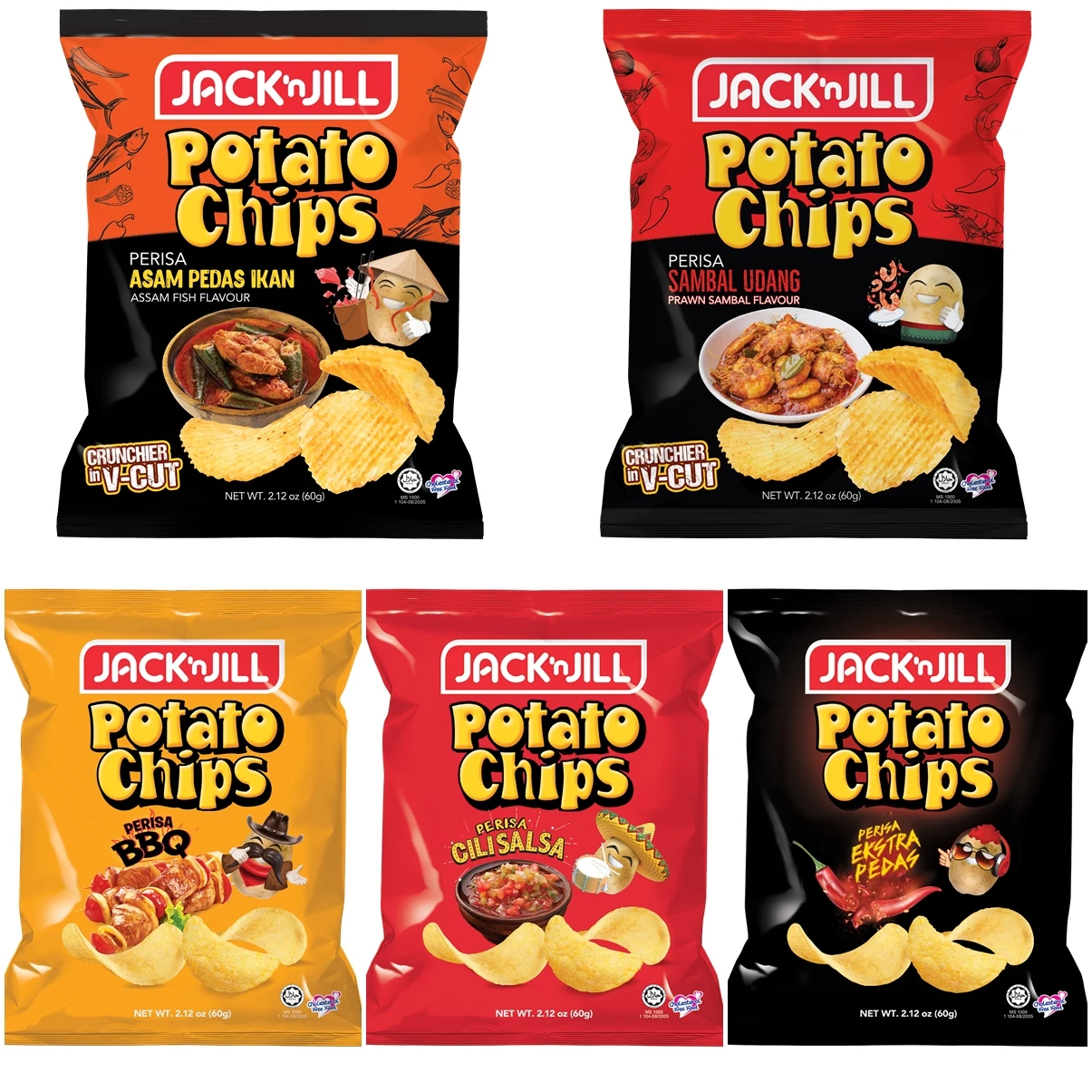 Top Sales Lower Price Hard Texture 3kg Weight Hot Spicy Flavor Fried Potato Chips Origin Vegetables Bag Packaging
