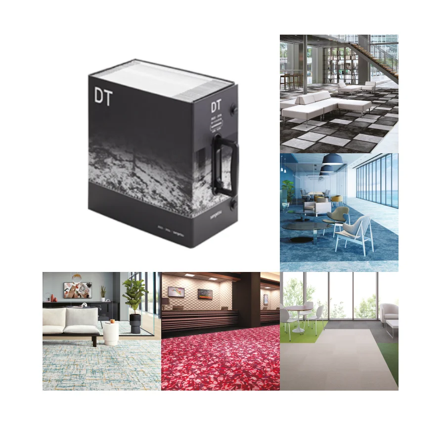 Hot Selling Modern Style Home Decor Custom Nylon Large Soft Pvc Carpet Tile for Hotel