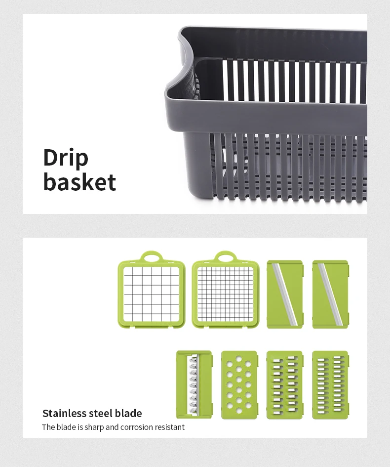 OOU Amazon Top Multi-Function 13 Sets Convenient Chopper Vegetable Slicer And Chopper