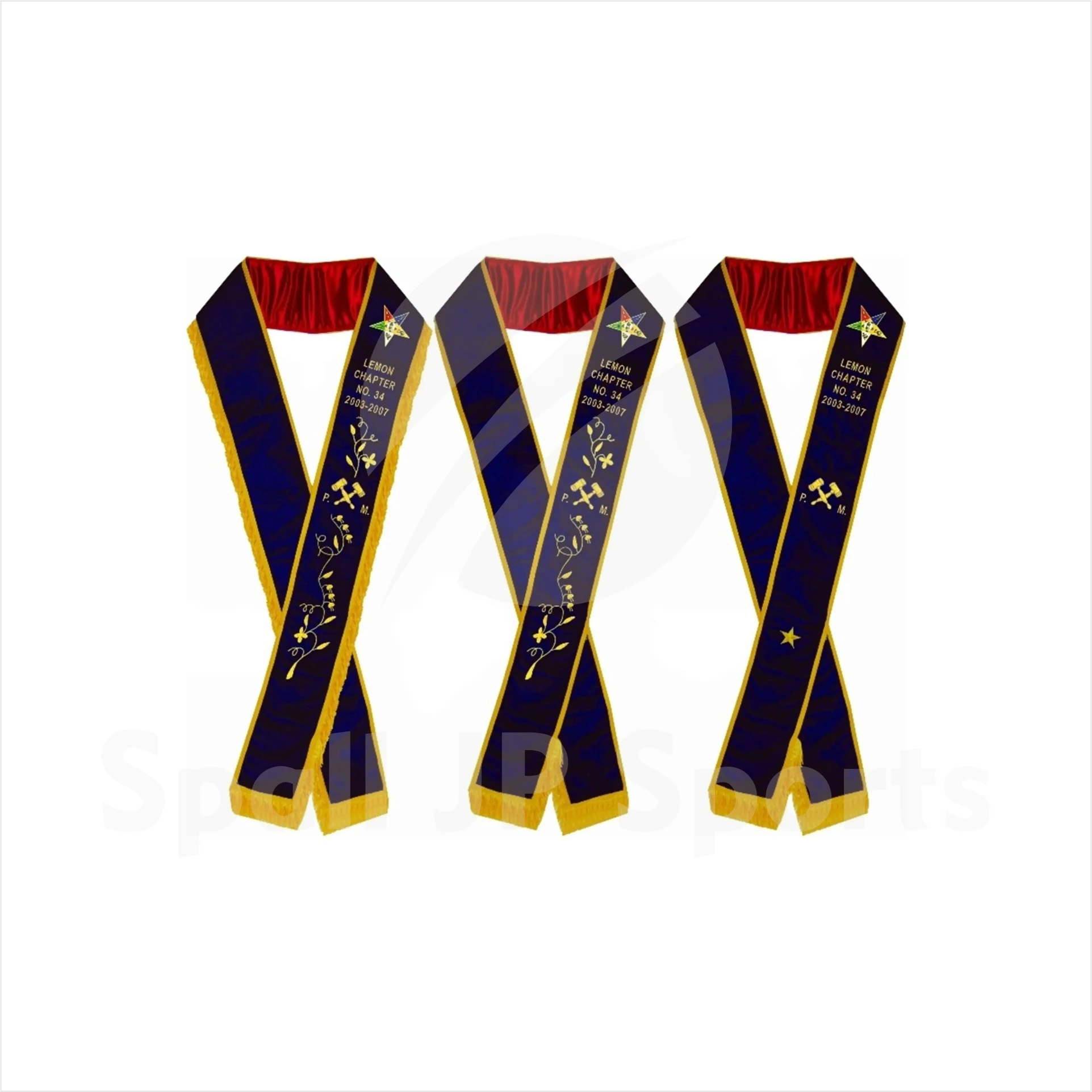 MASONIC PAST MATRON OES SASH  PURPLE VELVET MASTER MASON Masonic Regalia 2024