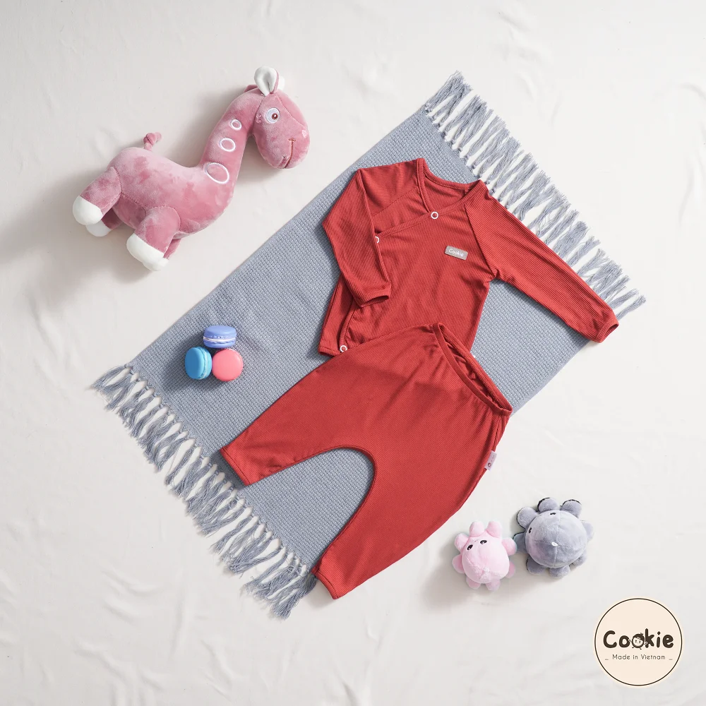 Top Quality OEM Safe Soft Breathable 95% cotton 5% elastane Unisex Newborn Baby Set with long-sleeve
