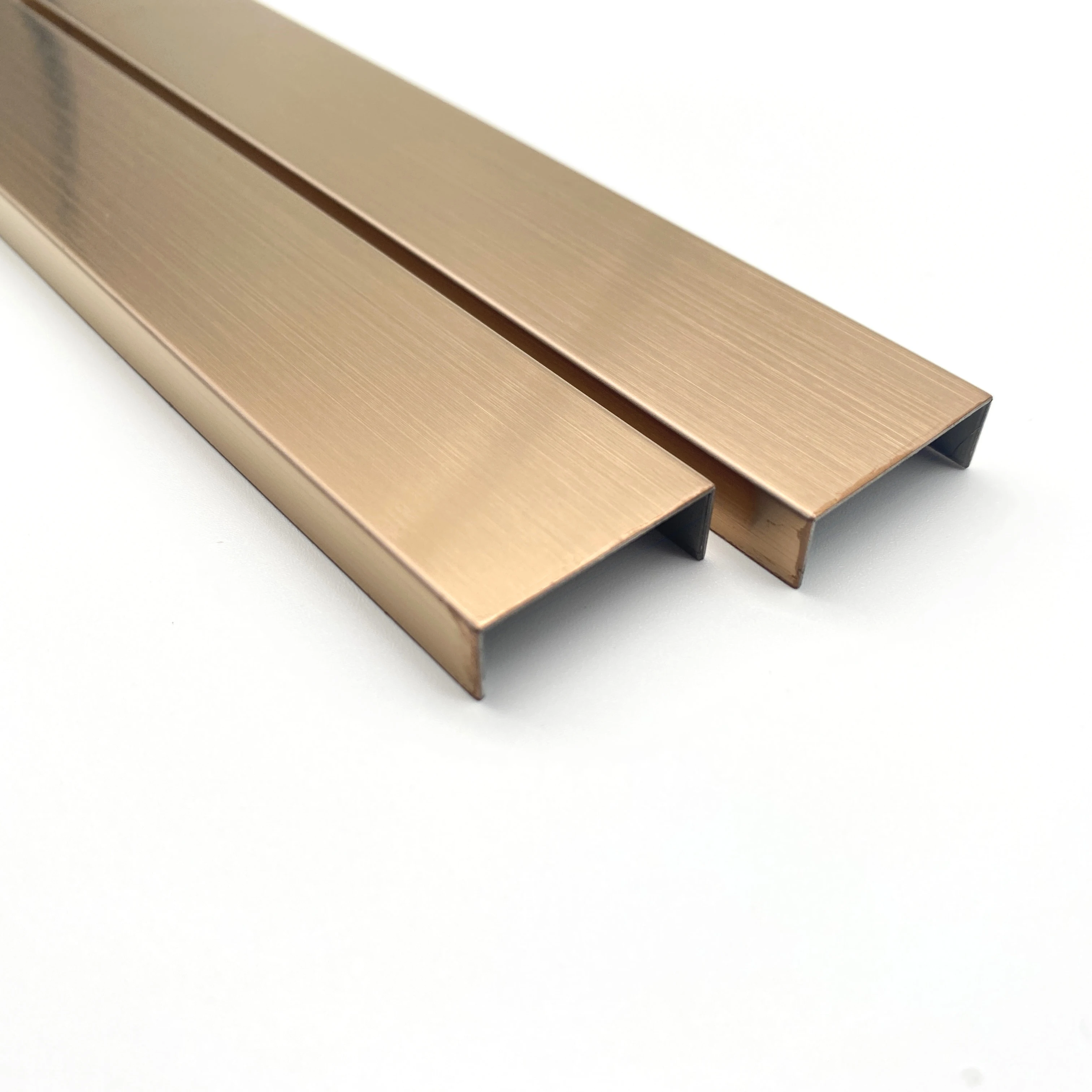 8K Titanium Black Stainless Steel Metal U Channel Tile Edge Trim Corner Slitting Angle Shaped