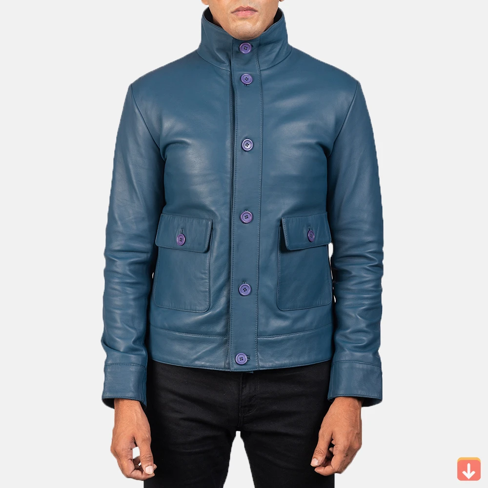 wholesale 2024 Men Leather Jacket OEM Manufacturer Street Wear Windproof Leather Jacket For Online Sale custom logo oem