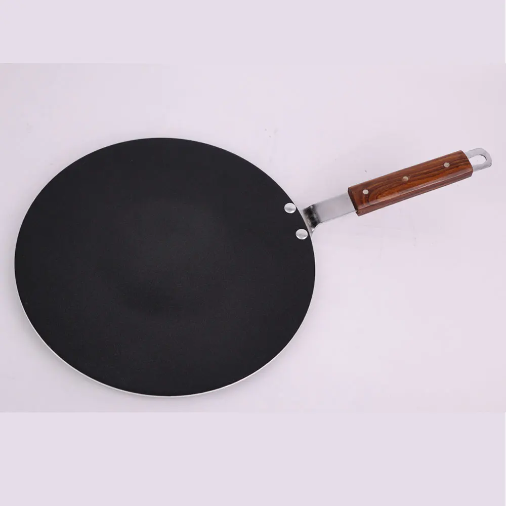 Chef Heavy Gauged Non Stick Aluminum Tawa Non Stick Crepe Pan Pizza Pan Piza Pancake FlatTawa Crepe Pans Dosa Tawa Roti Maker