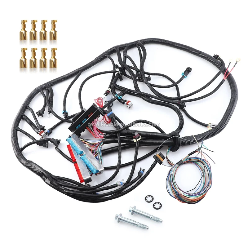 custom Engine Automotive wire harness Kit complete Car 2jz wiring harness Engine Wiring Harness with 4l60E Ls1 Swap 1997-2006