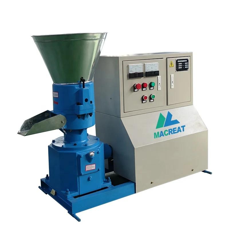 MACREAT Mini home made electric Alfalfa animal feed 300kg/h pellet mill for poultry
