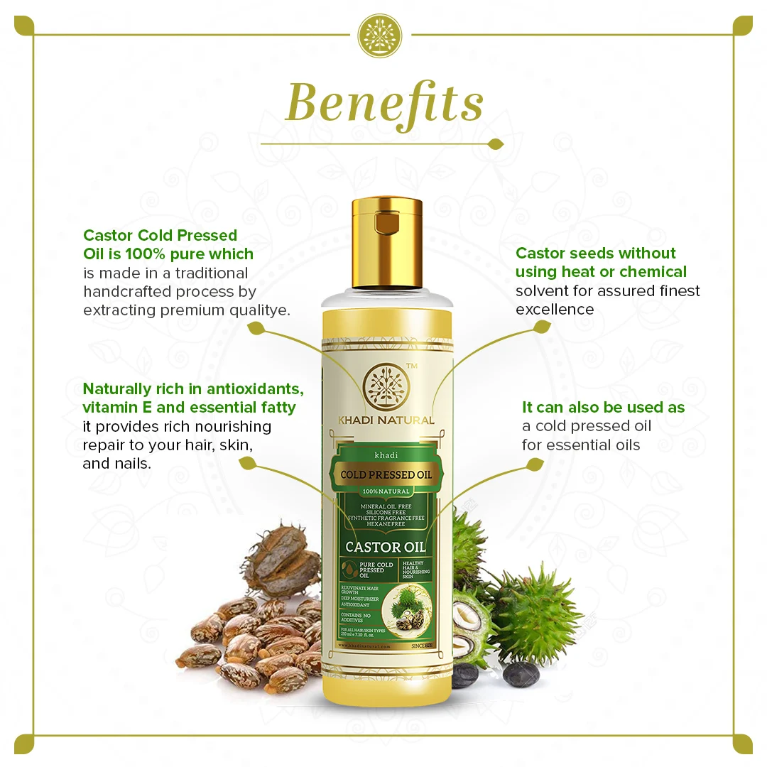 Khadi Natural Cold Presses Castor Oil 210Ml