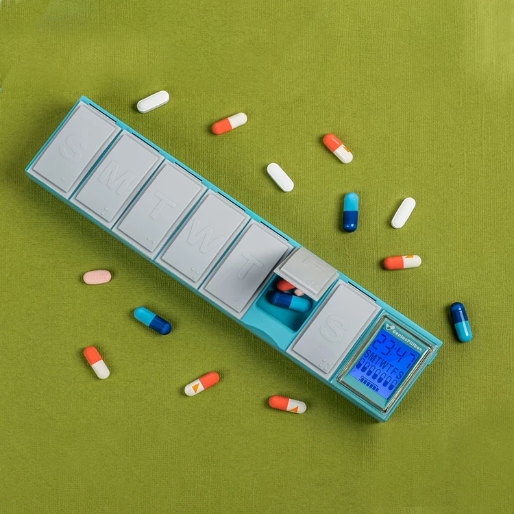 ZOOMCARE M0S 24-часовой обратный отсчет электронный 7-дневный умный самообучающийся контейнер для таблеток с 14 магнитными инфракрасными датчиками