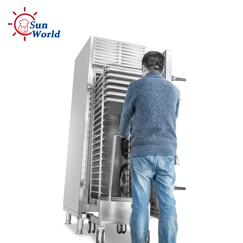30Pan Commercial Industry Meat Seafood Fridge Frozen Blast Chiller Freezer Tunnel Trolley Shock Freezer for Fish