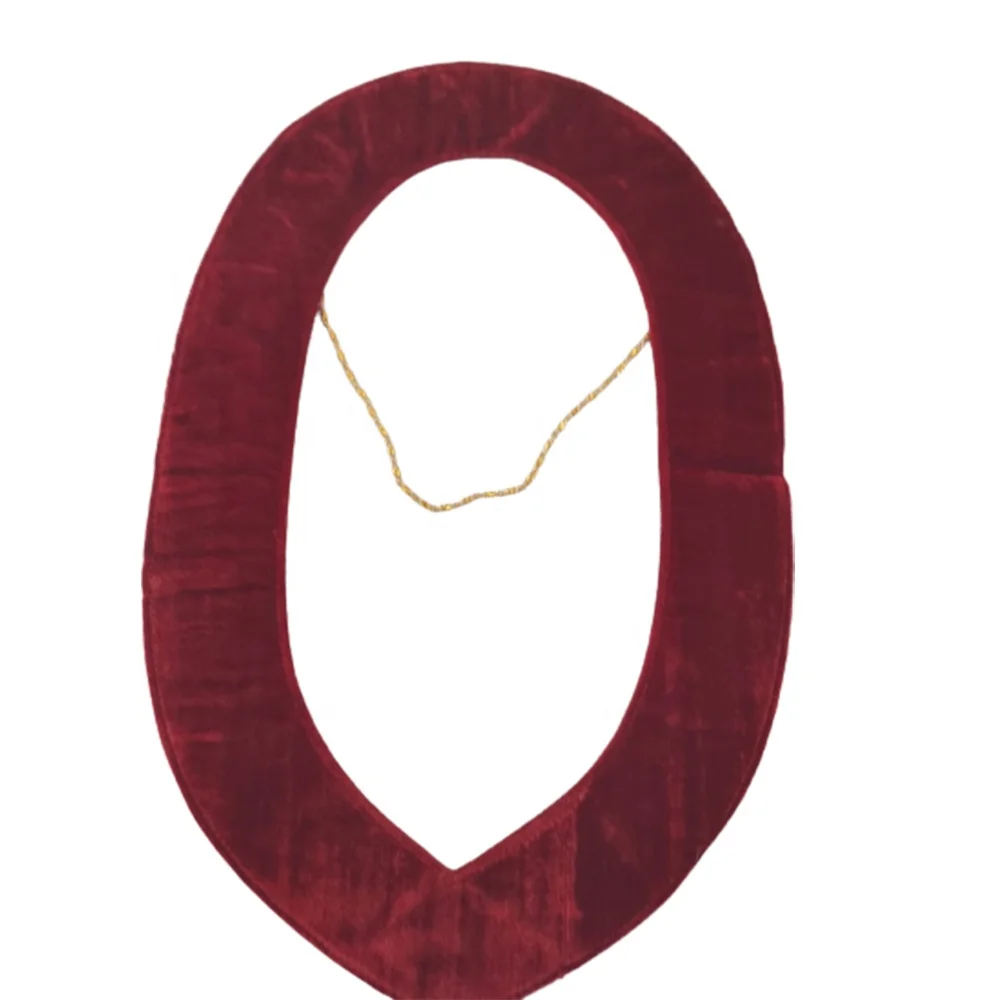 Masonic Crypric chain collar with red velvet gold metal jewels with best quality chain collar Customer own designs welcome