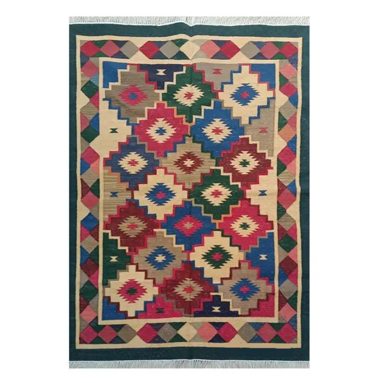 Rug For Living Room Hand Braided Premium Quality 100 % Cotton Embroidered Hand Braided Living Room Rug For Sale