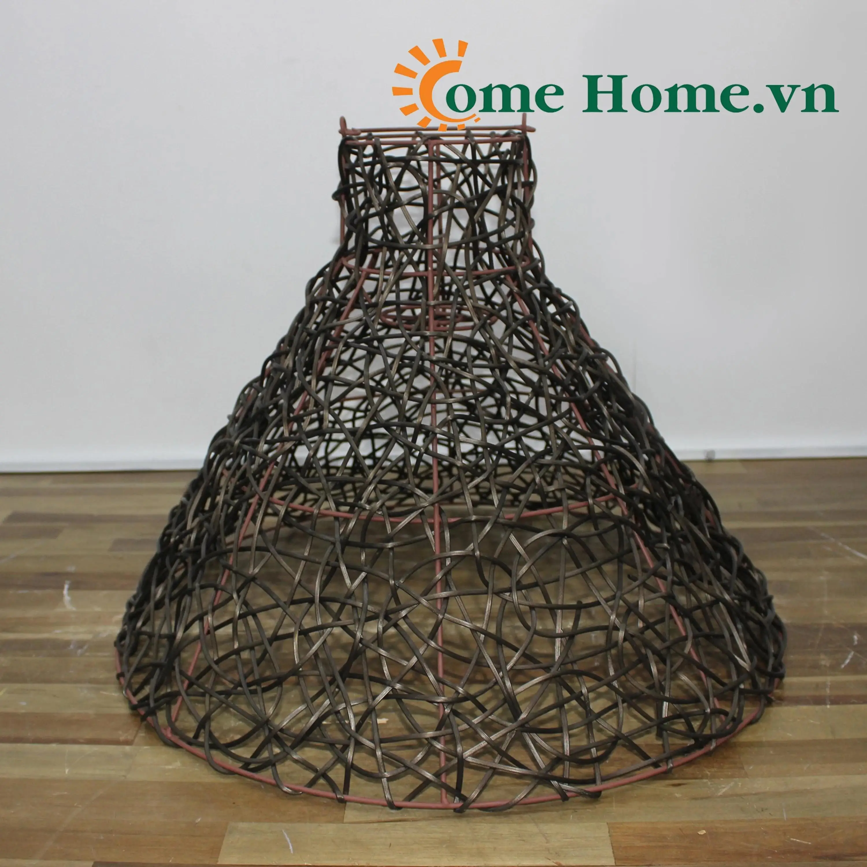 Comehome - For Christmas Light Decor 100% Eco-Friendly Bamboo Wicker Lamp Shade Frame Indoor Retro Weaving Chandelier In Vietnam