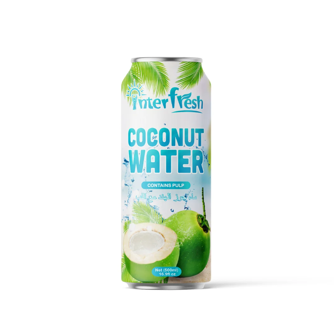 Wholesale OEM ODM Coconut Water with pulp in Original Flavor Vietnam Manufacturer Can Packaging Factory