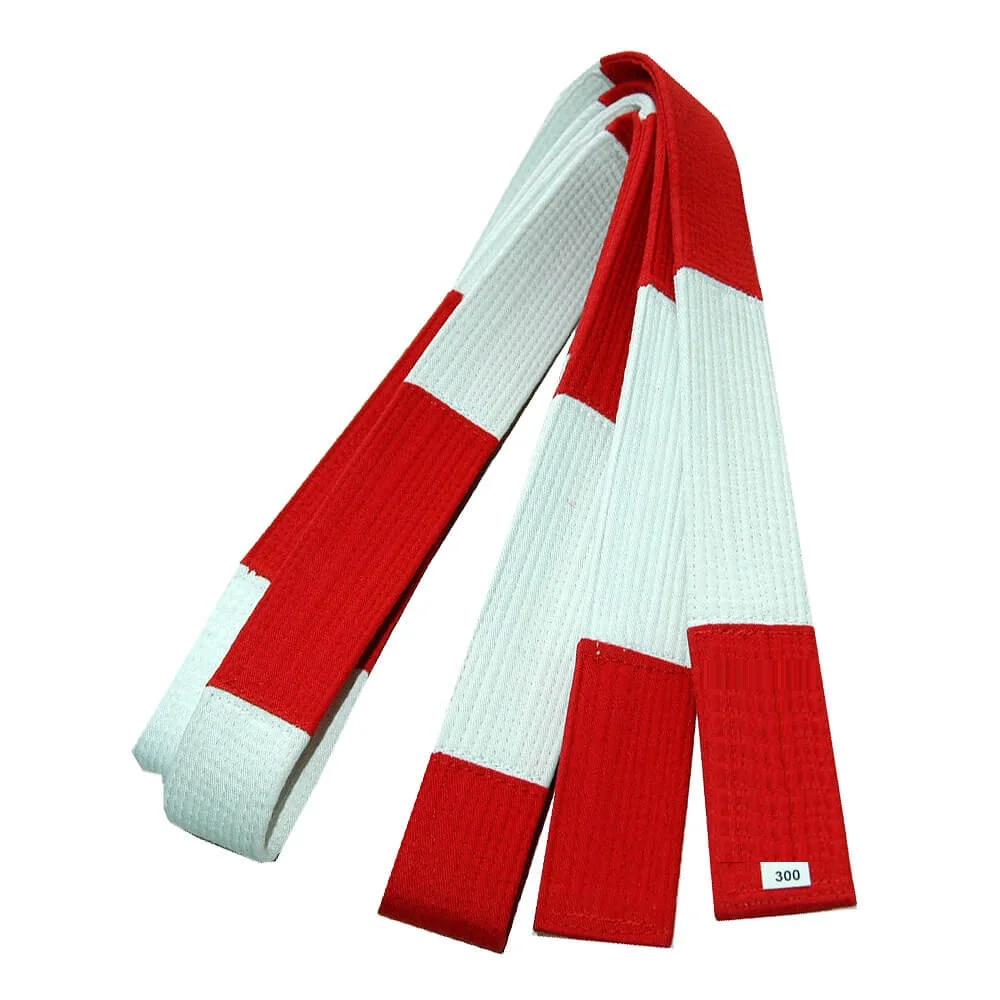 2022 Cheap High Quality Wholesale OEM Custom logo Multi Color Stripe Cotton Martial Arts Belt Karate Taekwondo BJJ Belt