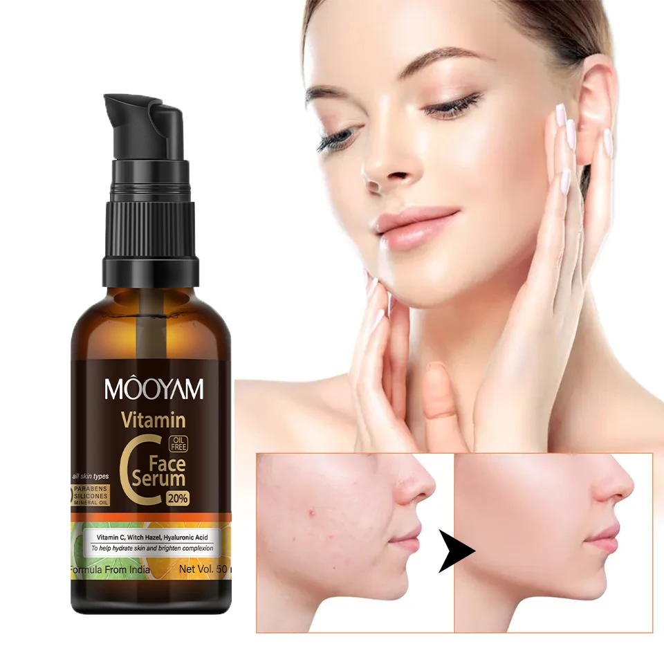 Private Label Naturals Organic Skin Care Hyaluronic Acid Anti Aging Acne Whitening Vitamin C Face Serum