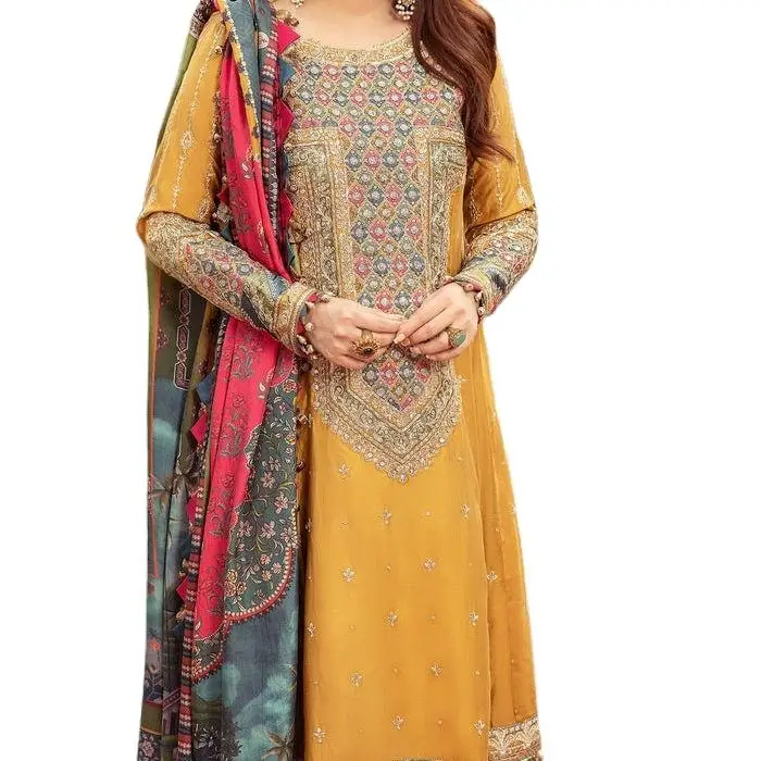 Ladies Shalwar Kameez _ Pakistani Casual Wear Shalwar Kameez With Custom Color For Women