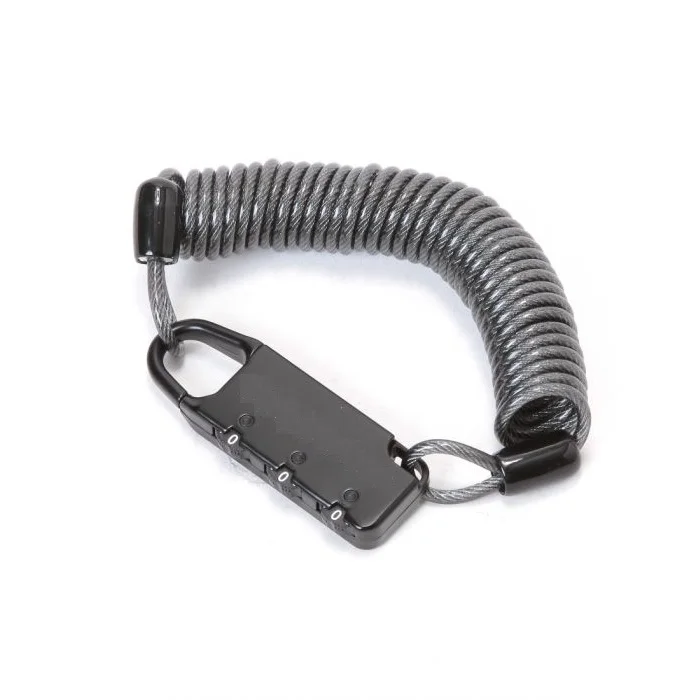 3 Digit Combination Anti-theft Motorcycle Bicycle Lock 2.5mm*180cm -Black