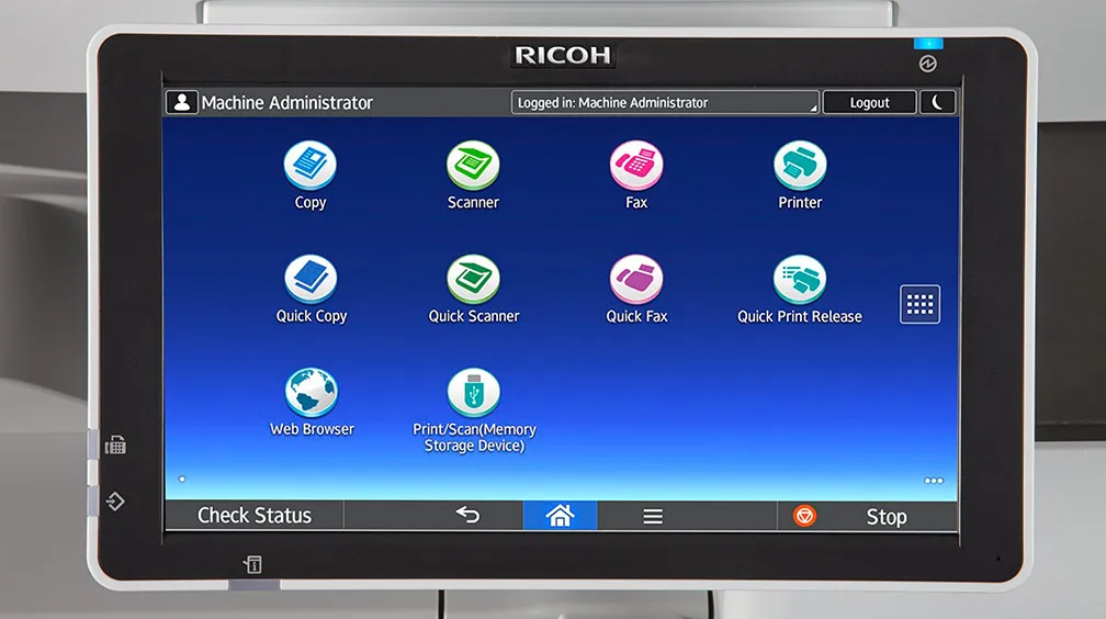 RICOH Aficio MP 9003 Black White Laser Multifunction Printer/Copier Used