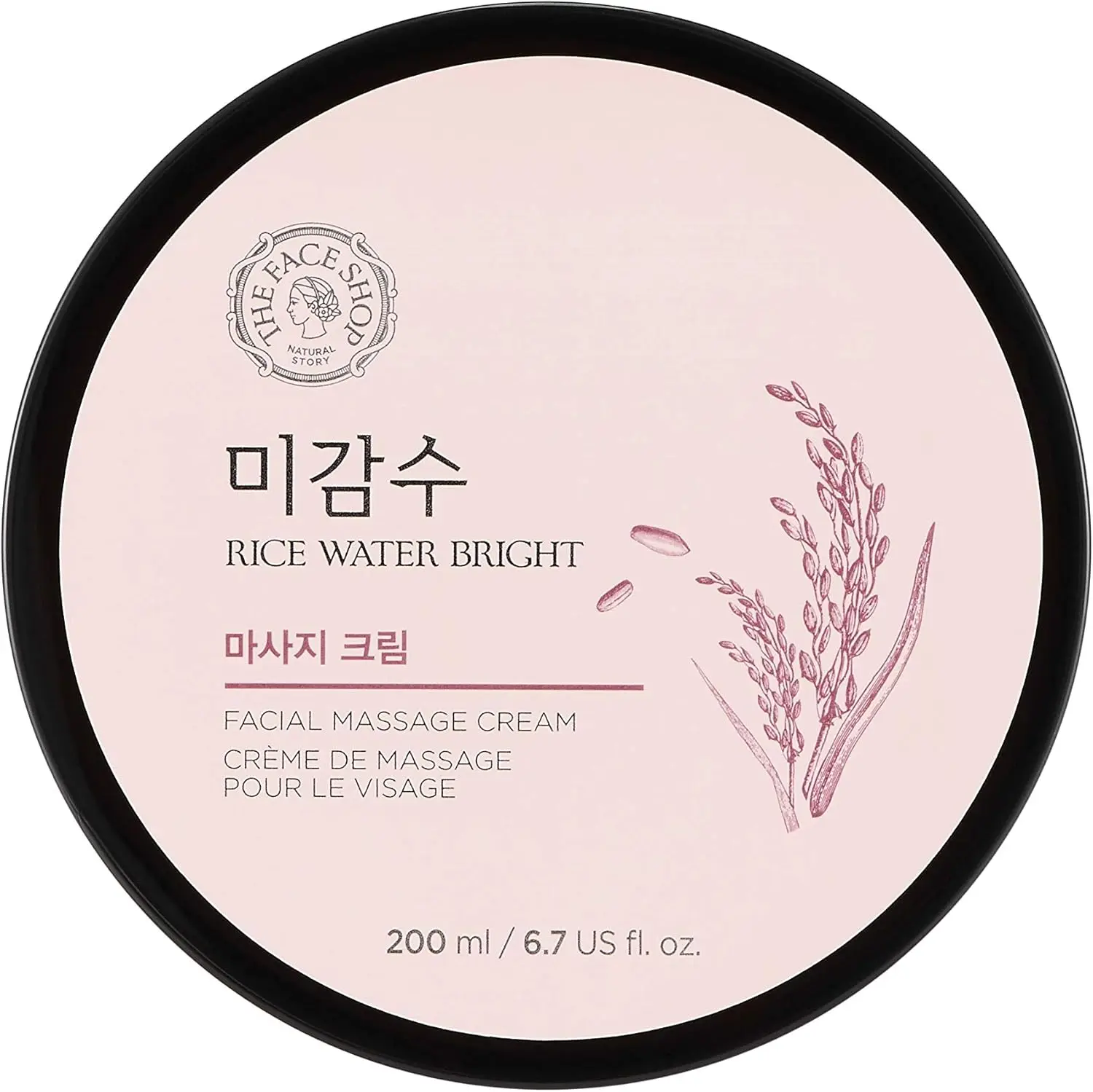New Arrival Hot Selling Korean Skincare Product Wholesale THE FACE SHOP Rice Water Bright Facial Massage Cream 200ml