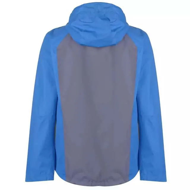 Outdoor Rain Wear Water Proof Jackets Blue and Grey Custom Colors 100%Cotton Nylon Gym Fitness Zipper Unisex Rain Jacket 2022
