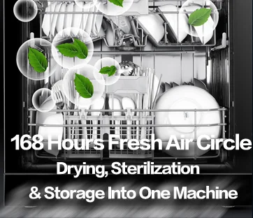 15~16 Place Settings Dishwasher 24 Inch Built-in Dishwasher With Drying Function