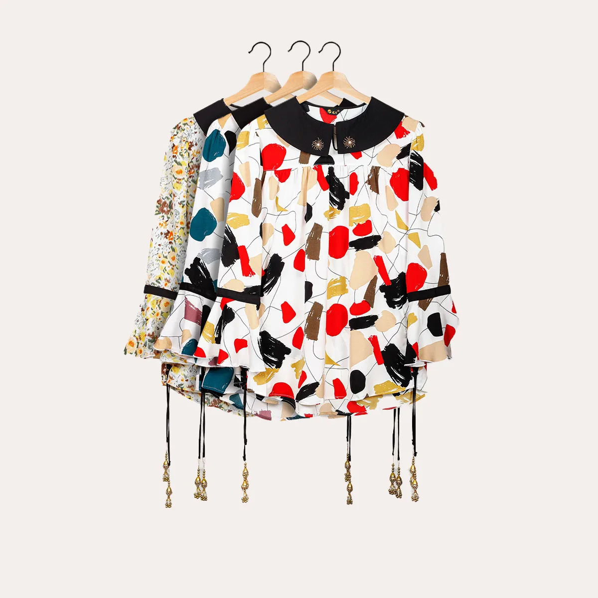 2024 Elegant Women Long Sleeves Ladies woman tops fashionable loose Chiffon blouse Custom design ladies shirt blouse tops