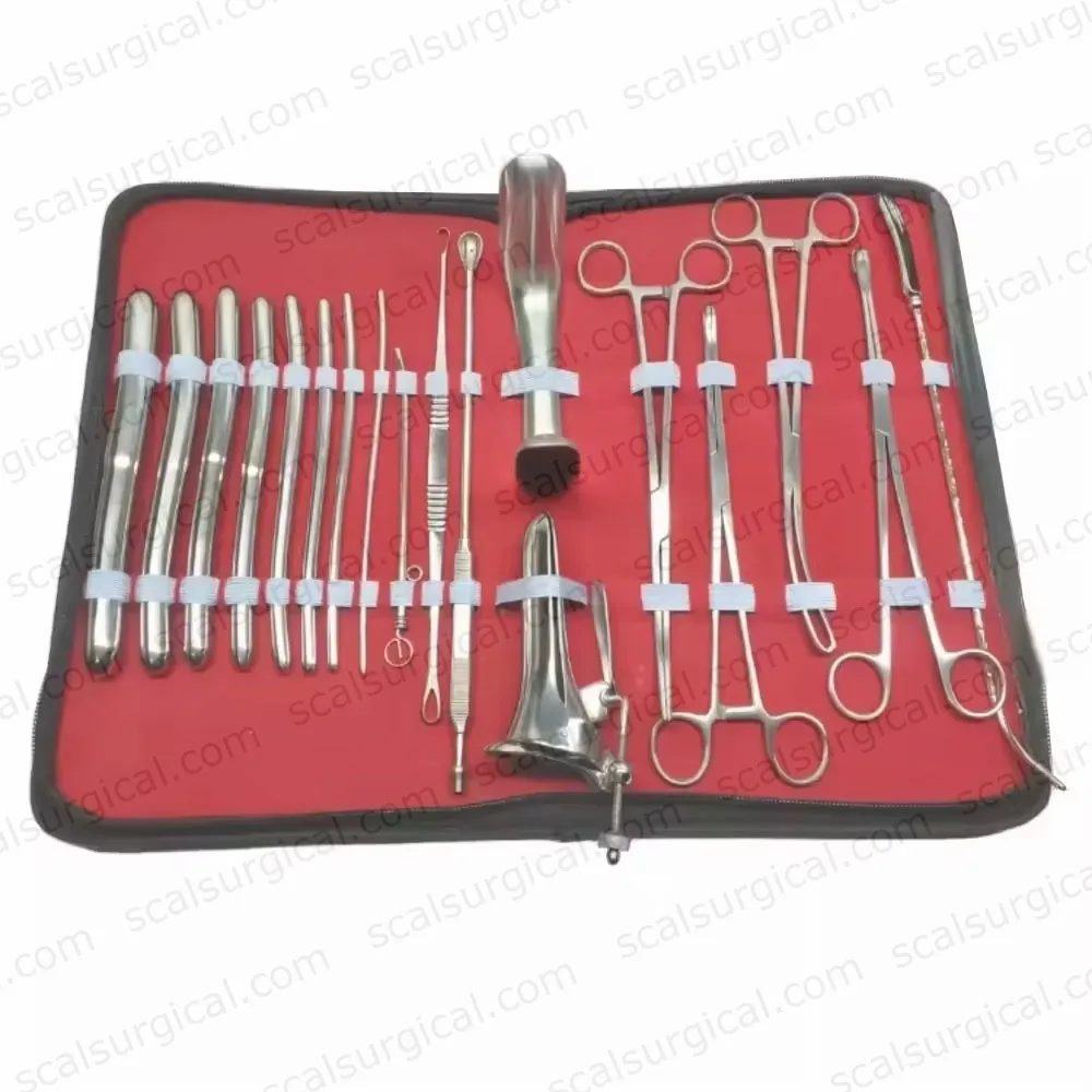 Cutting Edge Gynecology Surgical Instruments: Latest Medical Surgery Box Dilatation And Curettage Tool Set