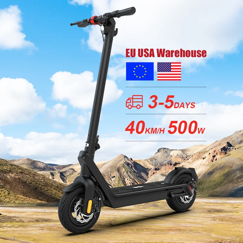 EU US warehouse Stock Dropshiping X9 2 Wheel Electronic Elektrik Scooter 500w 550W 10 inch Fat Tire electric scooter for adult