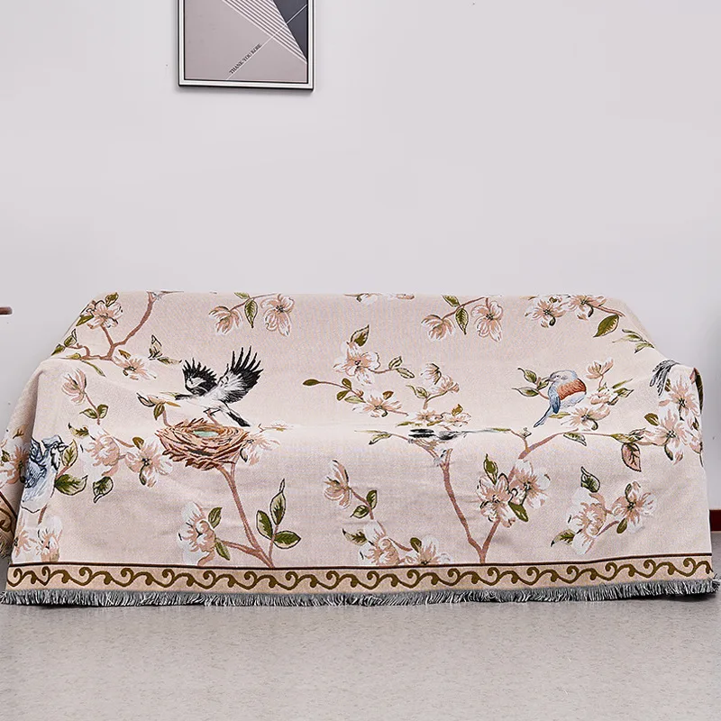 Hotsale High Quality Customizable Wool Picnic Blanket Multifunctional Christmas Tapestry Woven Tassel Wearable Bed Travel Animal