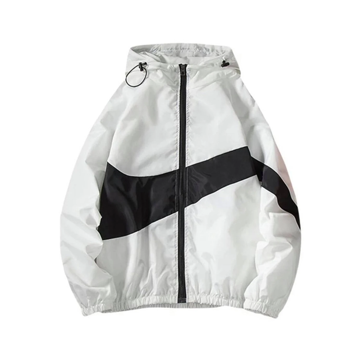 Good Zipper Pockets Hood Style Fashionable Full Blank Customized Logo Printed High Quality Windbreaker Jacket For Mens