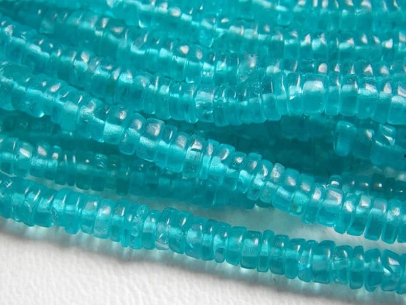 Sky Blue Apatite Smooth Tyre Wholesale Price New Arrival