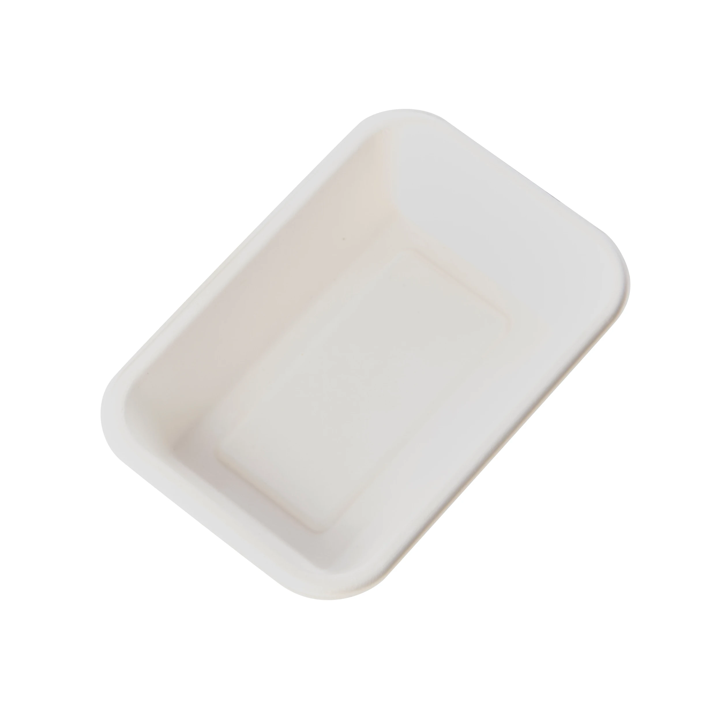 Disposable Plastic Fruit Bagasse Sushi Sugarcane Bagasse  Tray