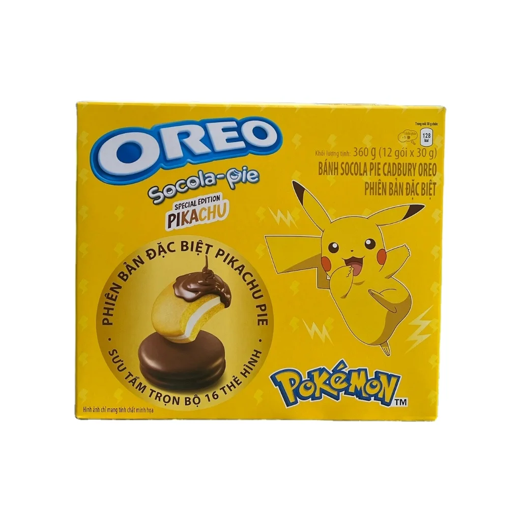 Oreo Cadbury Pikachuu Chocolate Pie  360g/ Wholesale Oreo Pie with Chocolate Vietnam