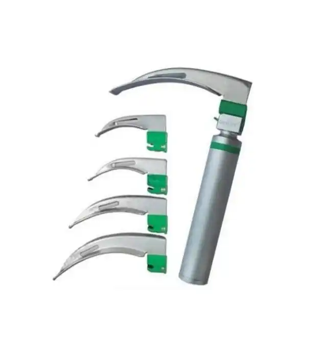 Fiber Optic Laryngoscopes Fiber optic laryngoscope set macintosh with handle Laryngoscope set with LED light