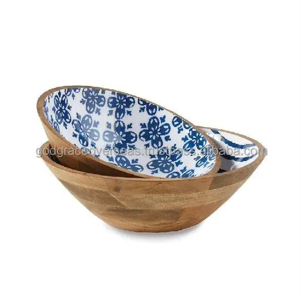 Best Quality Serving Bowl Soup Bowl Healthy Food Container Vintage Dinner Tableware Wooden Serving Bowl