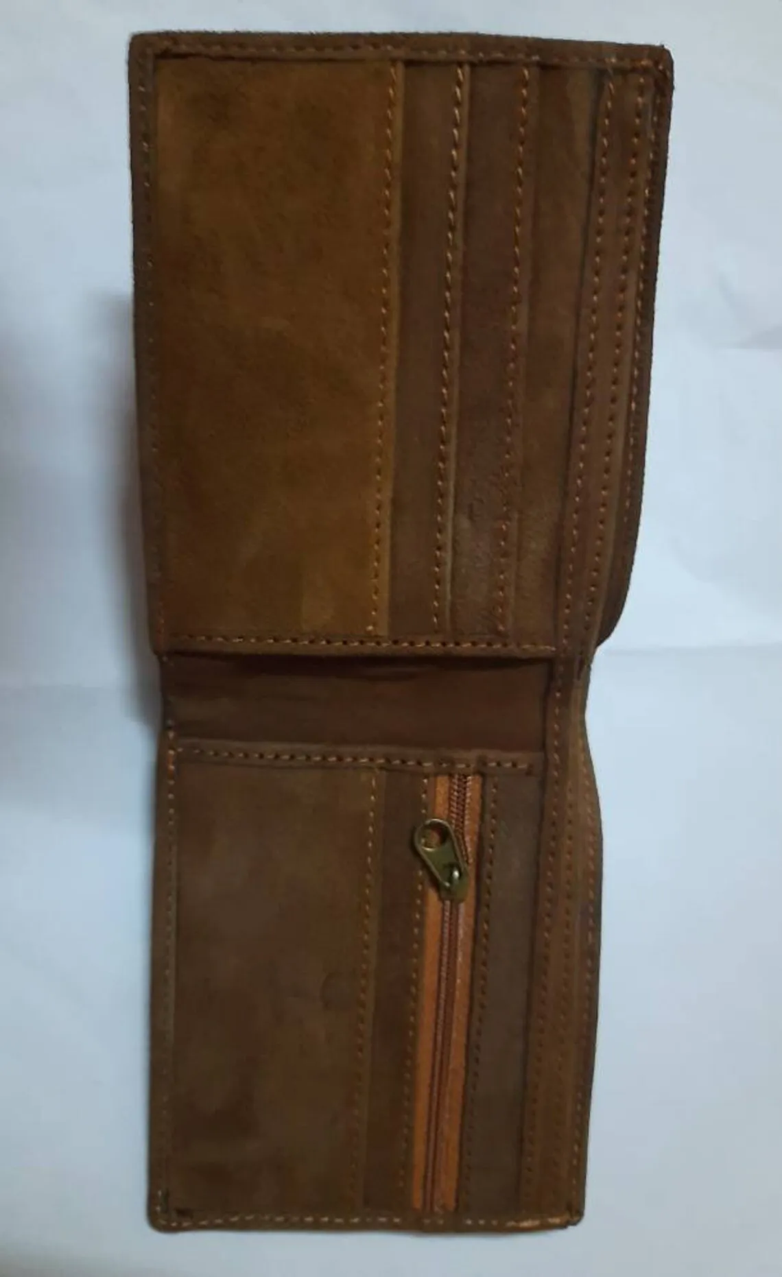 Suede Leather Bifold Hand stitched Men Leather Purse Wallet with Card Slots and Coin Pocket Leather Card Wallet Premium Quality