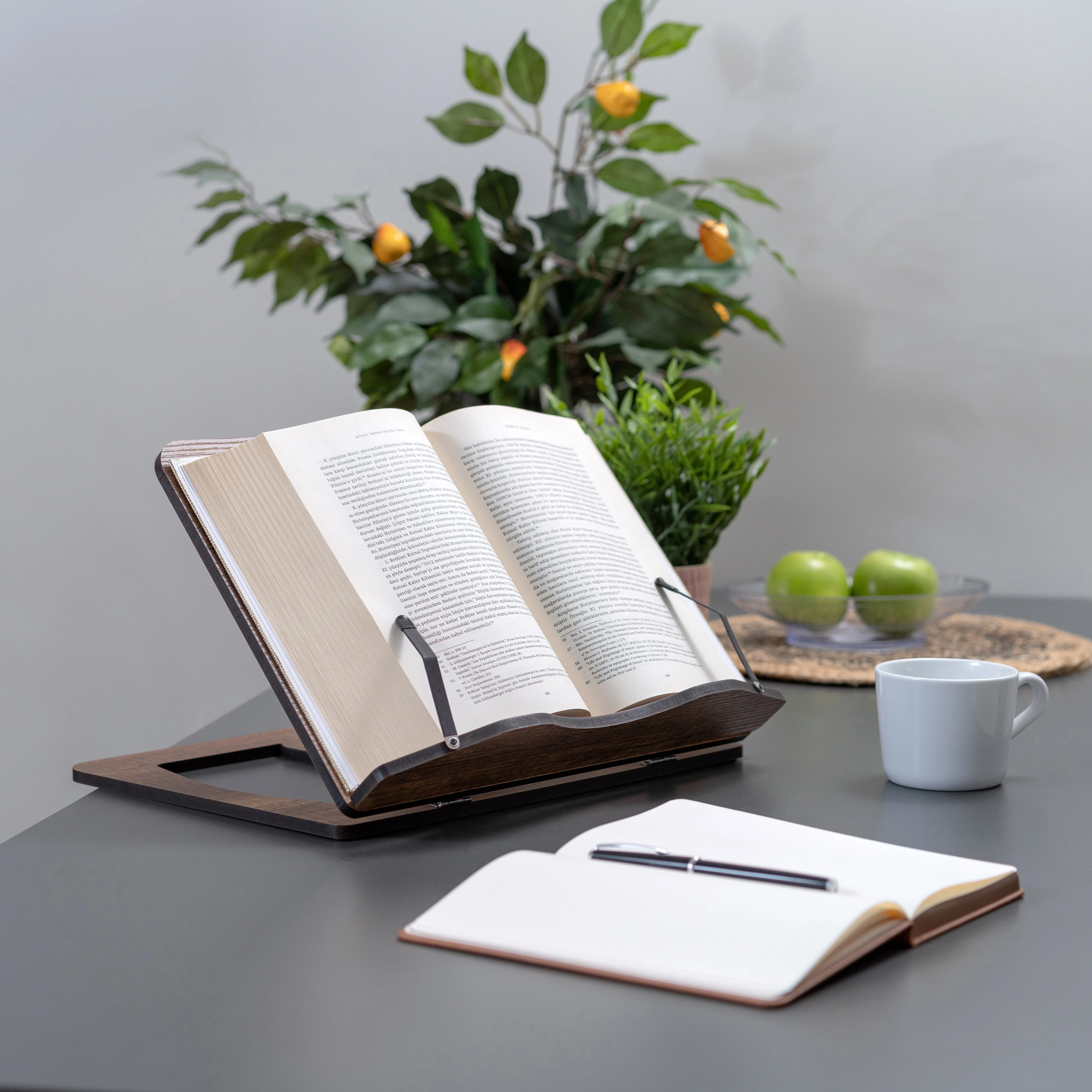 Foldable Wooden Cooking Bookstand for Textbook Receipe Music Books Tablet Ipad Book Stand Large Cookbook Holder