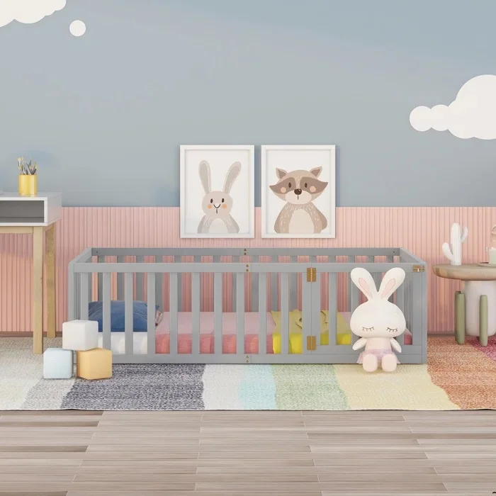 TWIN SIZE FLOOR PLATFORM BED FROM VIKAGROUP