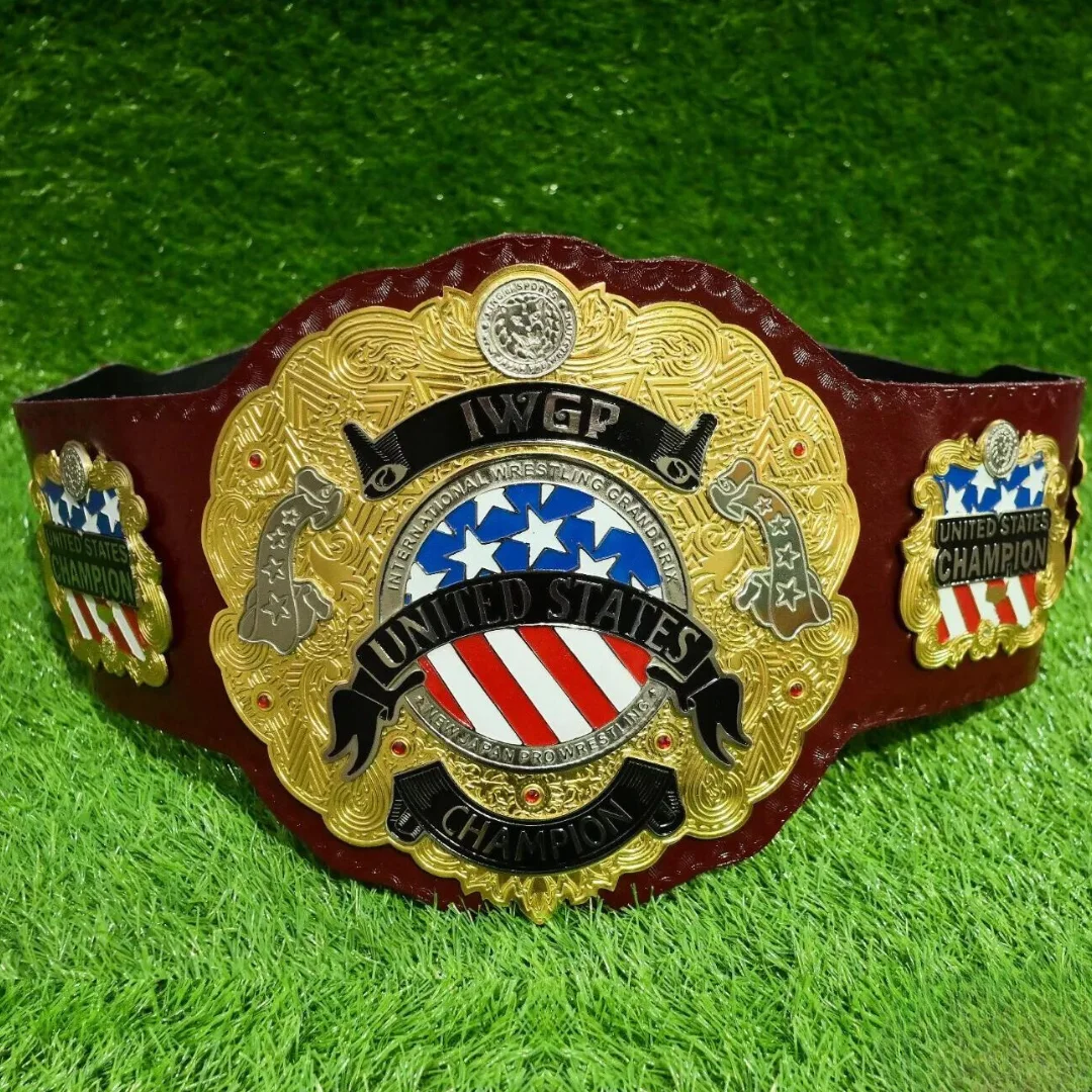 Custom IWGP United States Championship Title Wrestling Belt Brass Material Top Quality Wholesale Manufacture of Wrestling Belts