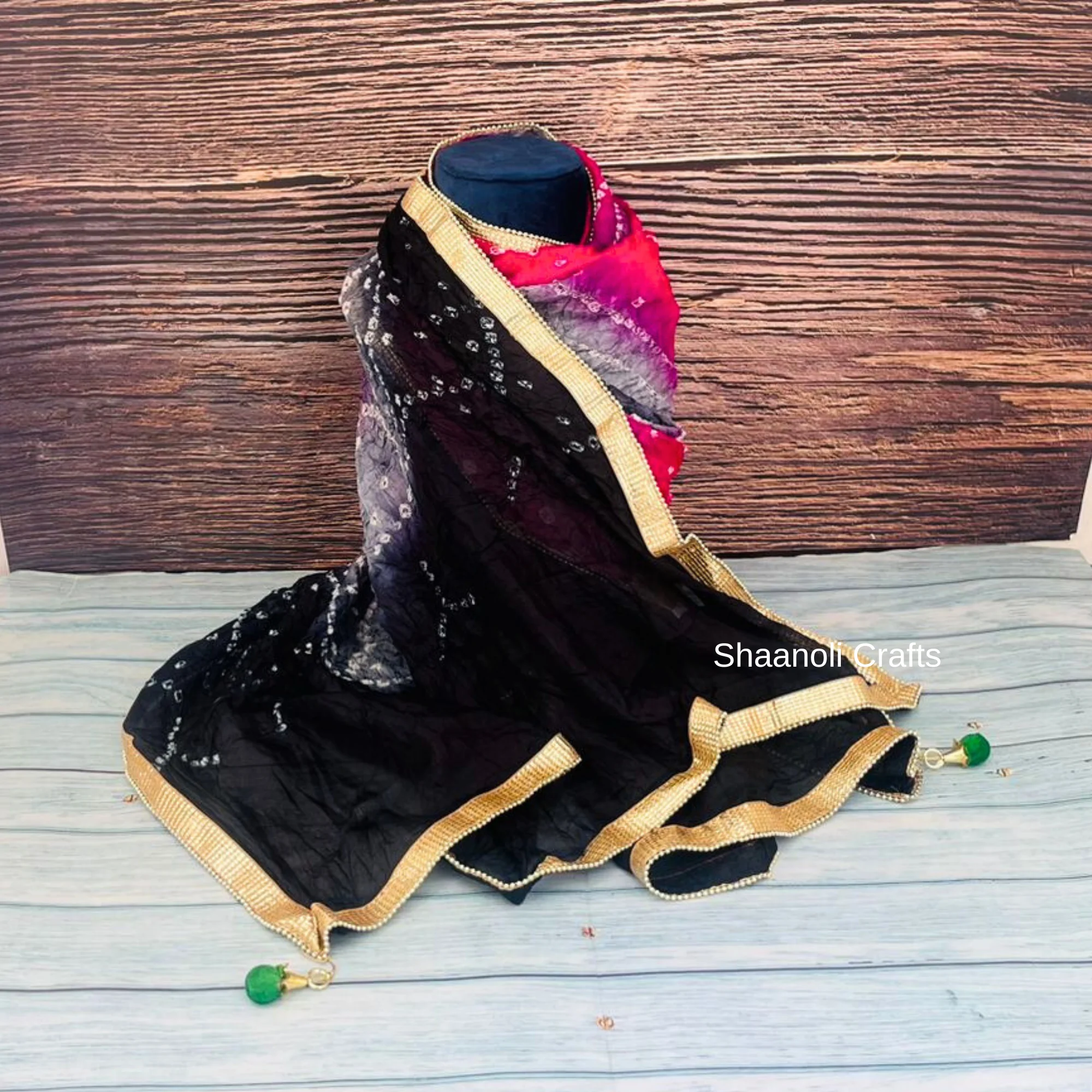 Latest Multi color Handmade Bandhani Silk Dupatta Free Size Dupatta For Women Gift For Her at Best Price