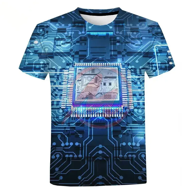 Outstanding 3D printed Design T Shirts Available For Men Circuit printed Design Heat Transfer Sublimation Sleeveless shirts