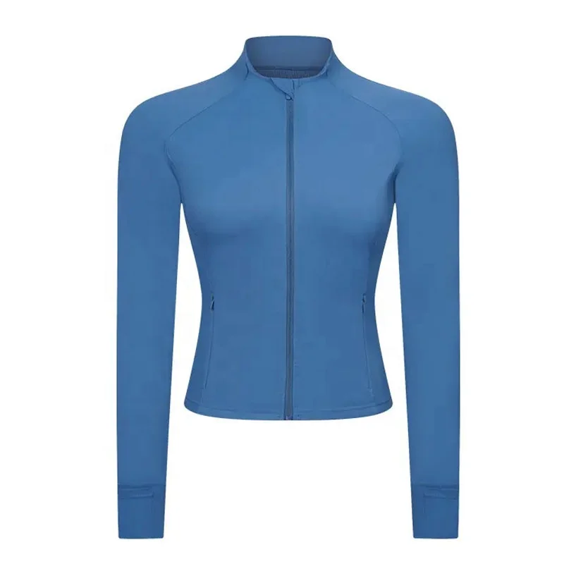 Oem wholesale Running Clothes Zip Up Long Sleeve Yoga Jackets Women s