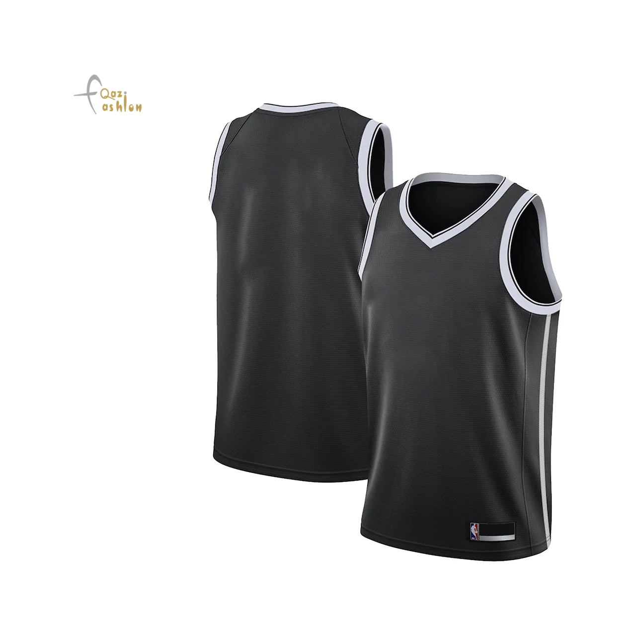 Simple Basketball Fashion Sportswear custom basketball uniform side pipping  style and and half selves simple basketball shirt