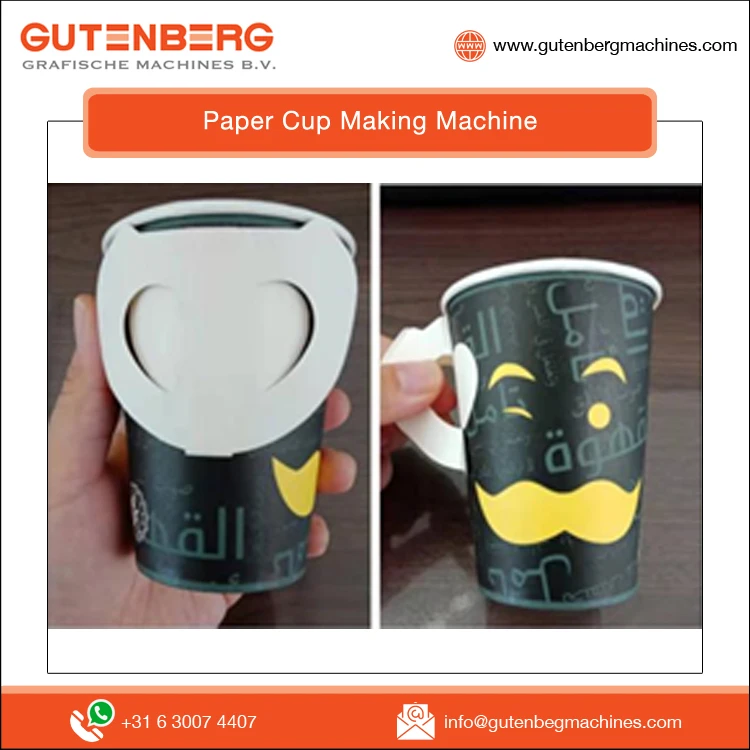 Butterfly Design Automatic Grade Single or Double PE Coated Paper Cup Product Making or Forming Machine with Handle
