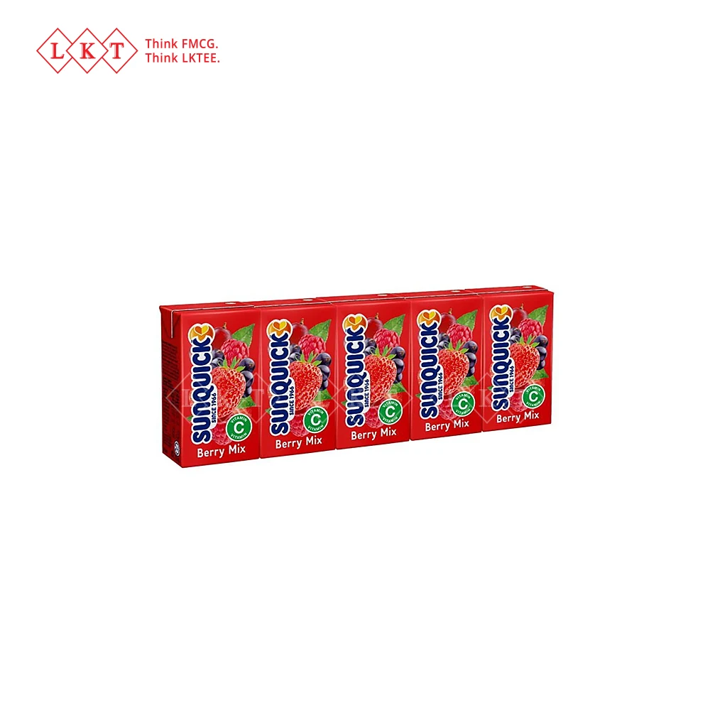 Sunquick Fruit Juice Concentrate 125ML Tetra Pack Mix Berries HORECA Direct Factory from Malaysia Wholesale Halal Certified
