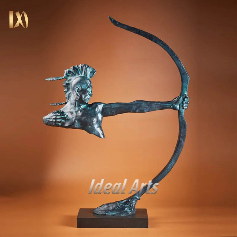 Wholesale small metal bronze warrior sculpture standing roman soldier statues crafts For Decoration