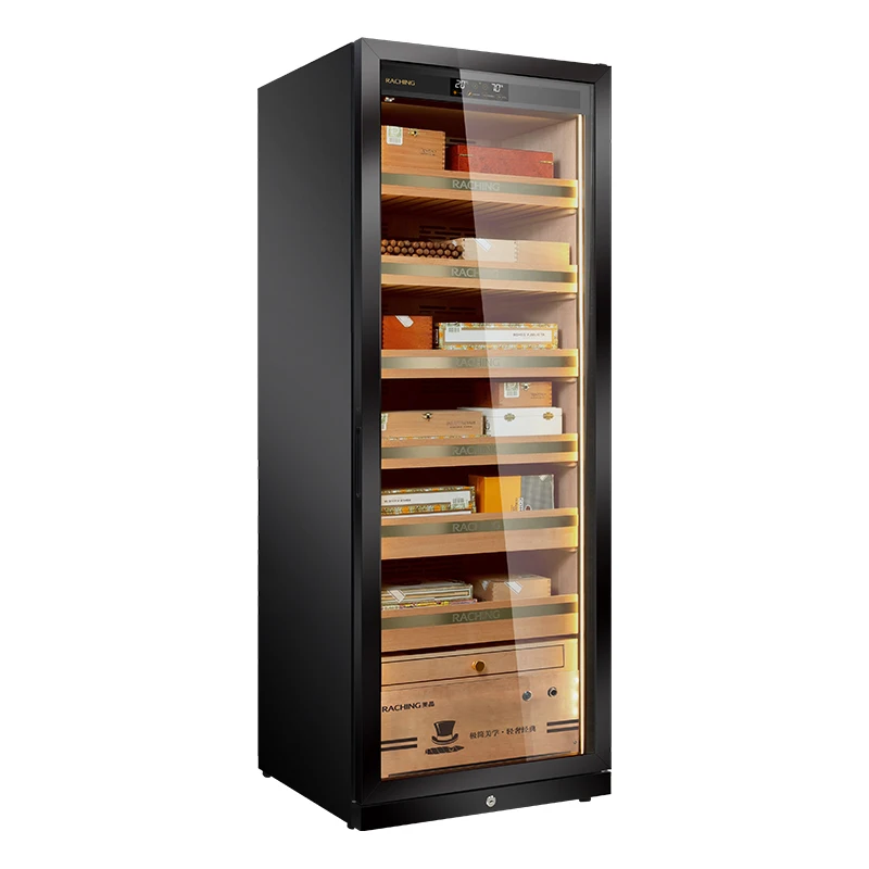 China Factory 1200-1500 Cigars Premium Stainless Steel Commercial Electric Cigar Humidor Cabinet RACHING MON2800A